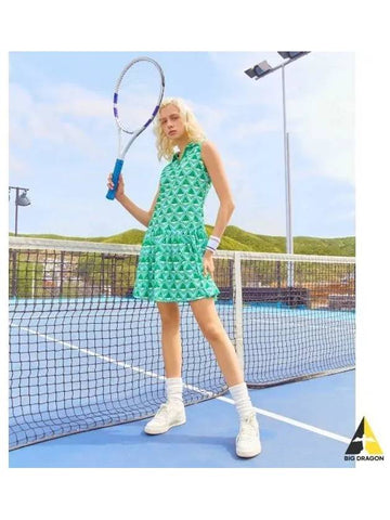 Pattern Pique Tennis One Piece Women s Green - REEBOK - BALAAN 1