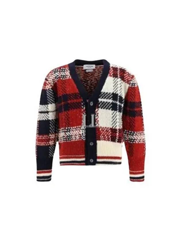 Donegal Tartan Check Cardigan - THOM BROWNE - BALAAN 2