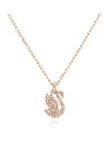 Iconic Swan Small Pendant Necklace Rose Gold - SWAROVSKI - BALAAN 2