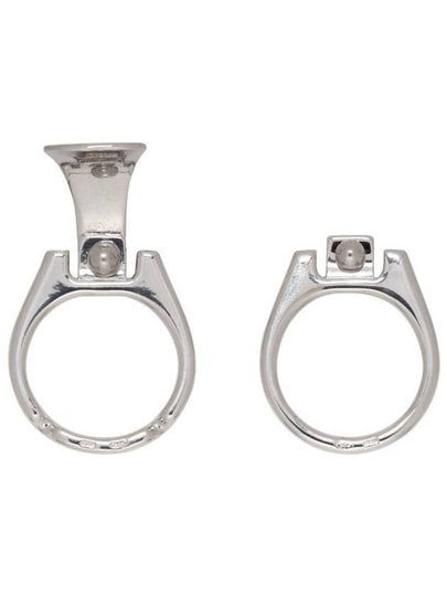 Raf Simons Silver Can Tab Hoop Earrings - RAF SIMONS - BALAAN 2