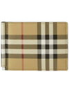 Check Money Clip Card Wallet Beige - BURBERRY - BALAAN 2