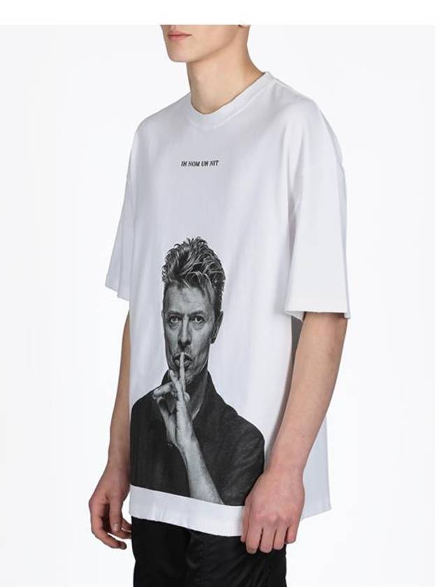 Bowie Silence Print Short Sleeve T-Shirt White - IH NOM UH NIT - BALAAN 3