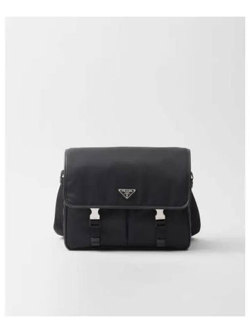 Renylon Saffiano leather shoulder bag black 239248 - PRADA - BALAAN 1