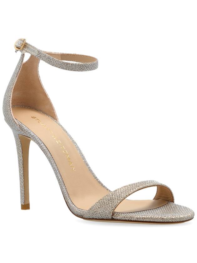 Stuart Weitzman Heeled Sandals Nudist II, Women's, Silver - STUART WEITZMAN - BALAAN 4