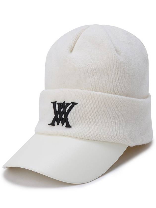 Official M SIMPLE WOOL KNIT CAP WH - ANEWGOLF - BALAAN 1