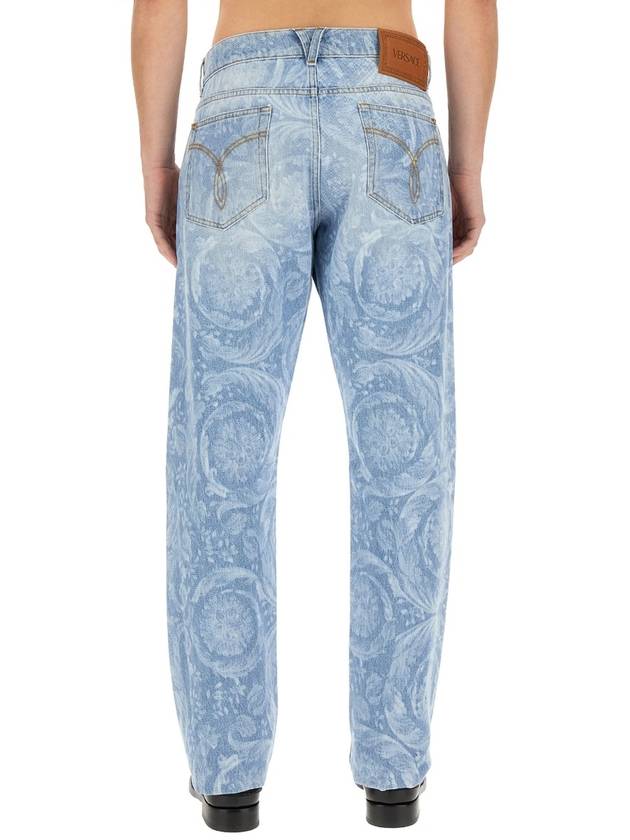 Denim Straight Pants 1007837 1A076611D380 Light Blue - VERSACE - BALAAN 4