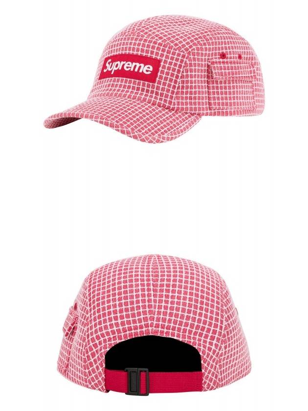 SS22H56 RD Denim Ripstop Camp Cap Red Hat TR - SUPREME - BALAAN 4