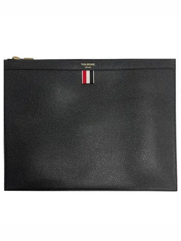 Medium Document Holder Clutch Bag Black - THOM BROWNE - BALAAN 2