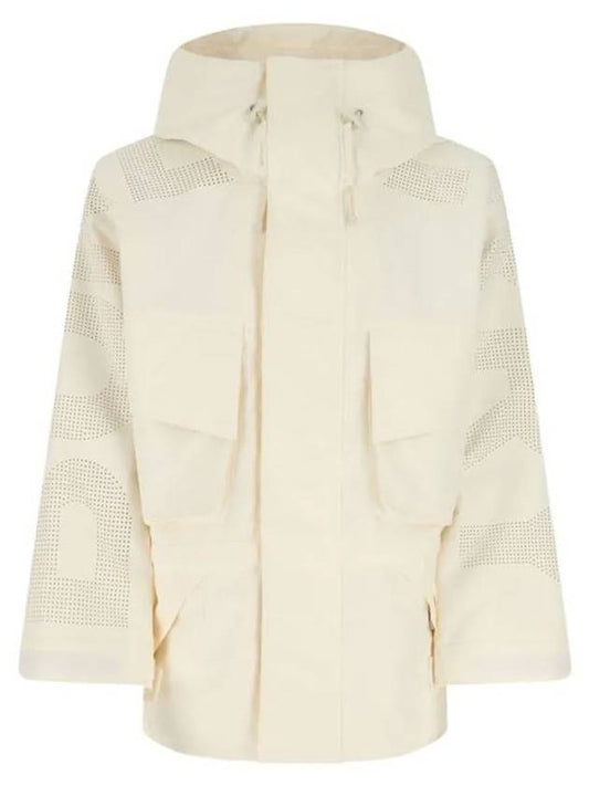 Men's Parkhurst Perforated Jacket Ivory - BURBERRY - BALAAN.