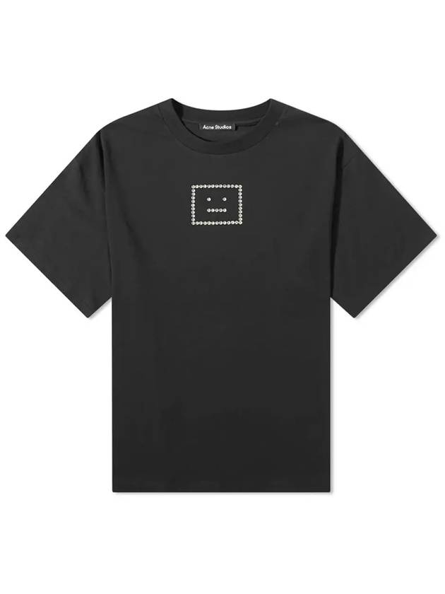 Stone Face Logo Short Sleeve T-Shirt Black - ACNE STUDIOS - BALAAN 3