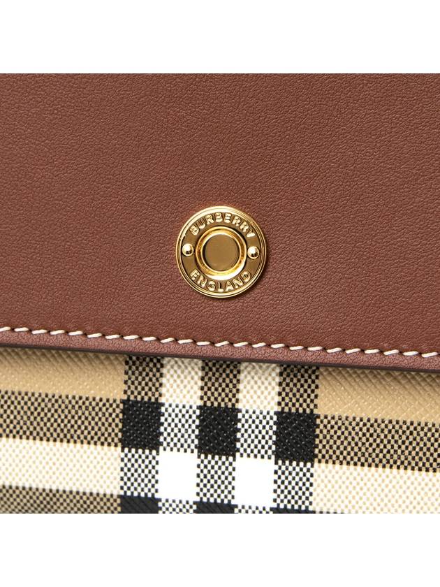 Vintage Check Leather Long Wallet Brown - BURBERRY - BALAAN 7