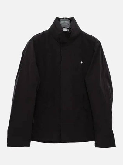 Stellina 3L Bio Based Nylon High Neck Zip-Up Jacket Black - STONE ISLAND - BALAAN 2