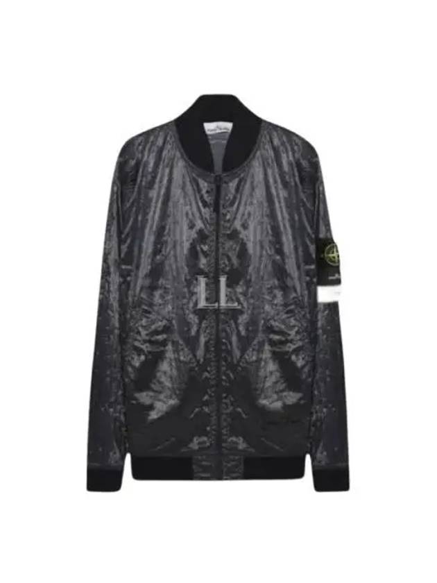 Men's Wappen Piatina Transparent Bomber Jacket Dark Grey - STONE ISLAND - BALAAN 2