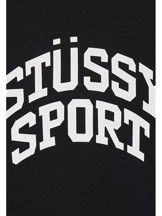 Unisex Big Crackle Sports Crew Neck Sweatshirt Washed Black 118537 0034 - STUSSY - BALAAN 4