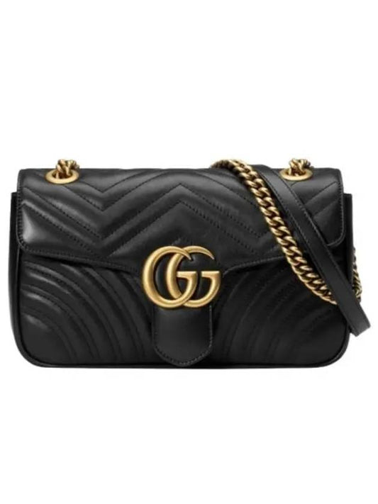 GG Marmont Matelasse Small Shoulder Bag Black - GUCCI - BALAAN 2