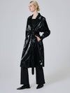 Women s Glossy Double Button Trench Coat Black JE2PBYB01S - JBYRARA - BALAAN 3