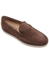 Men's Suede Slip-ons Loafers Brown - TOD'S - BALAAN 4