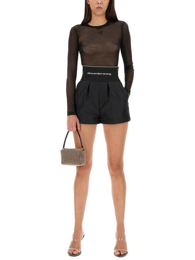 Safari Shorts in Cotton Tailoring Black - ALEXANDER WANG - BALAAN 4