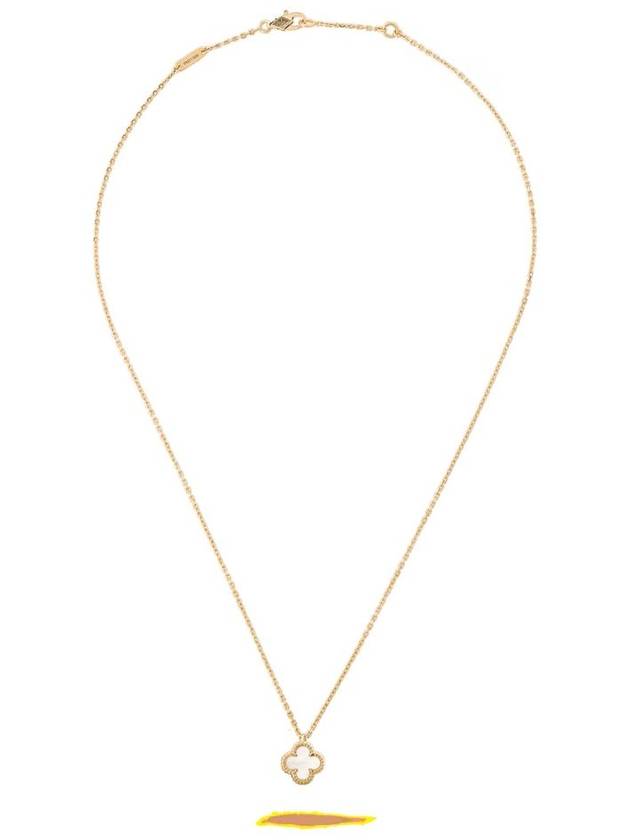 Sweet Alhambra Pendant Necklace Gold White - VANCLEEFARPELS - BALAAN 4