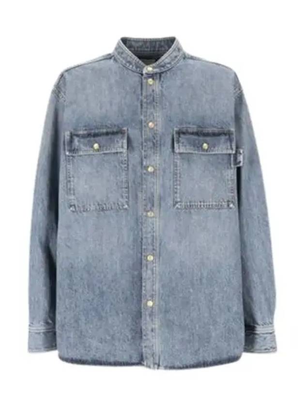 Denim Long Sleeve Shirt Blue - BOTTEGA VENETA - BALAAN 2