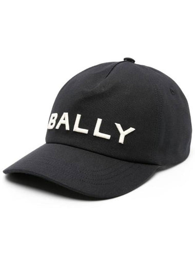 Embroidered Logo Canvas Ball Cap Black - BALLY - BALAAN 1