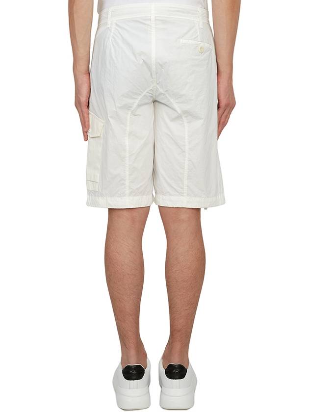 Nylon Tactel Cargo Bermuda Shorts White - TEN C - BALAAN 5