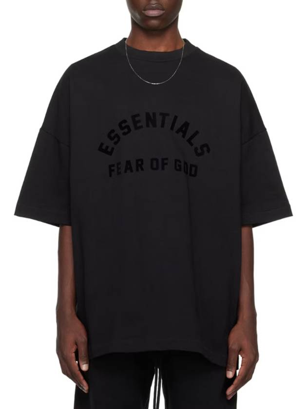 Front Logo Cotton Short-Sleeve T-Shirt Black - FEAR OF GOD ESSENTIALS - BALAAN 2