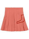 Women's Naomi Golf Pleated Skirt Faded Rose - J.LINDEBERG - BALAAN 5