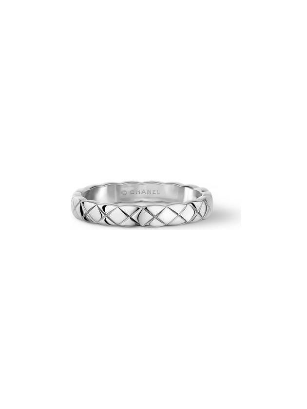 Coco Crush Quilted Ring White Gold - CHANEL - BALAAN 2