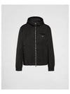 Re-Nylon Hooded Blouson Jacket Black - PRADA - BALAAN 2