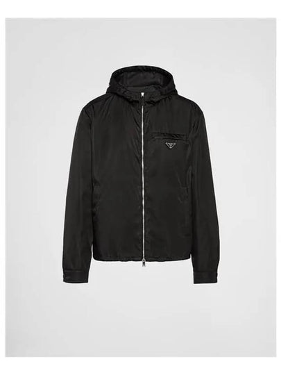 Re-Nylon Hooded Blouson Jacket Black - PRADA - BALAAN 2