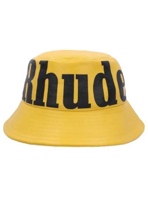 Logo Print Bucket Hat Yellow Black - RHUDE - BALAAN 1