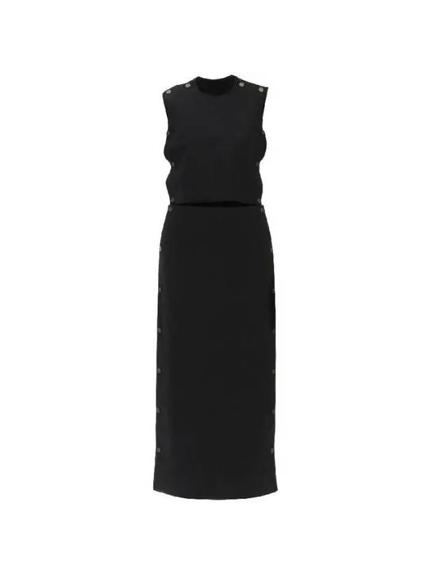 Y PROJECT Staff button detail sleeveless dress WDRESS109S24F366 BLACK - Y/PROJECT - BALAAN 1