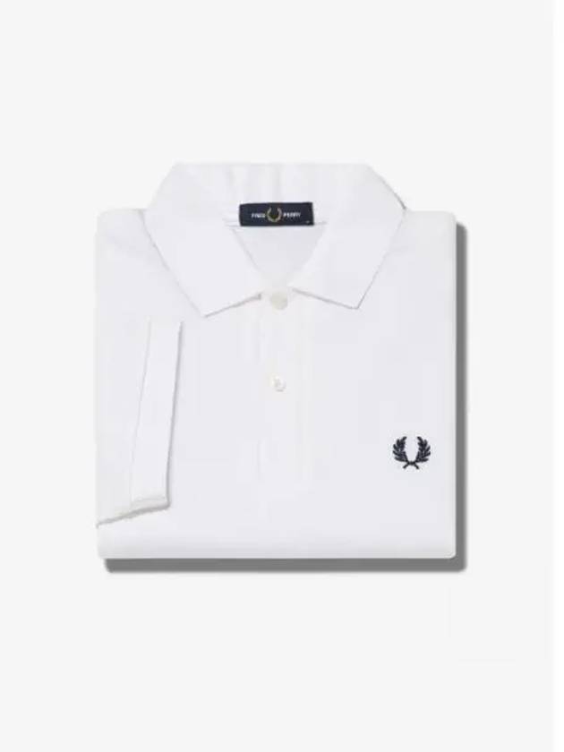 Men's Plain Slim Fit Short Sleeve Polo Shirt White - FRED PERRY - BALAAN 2