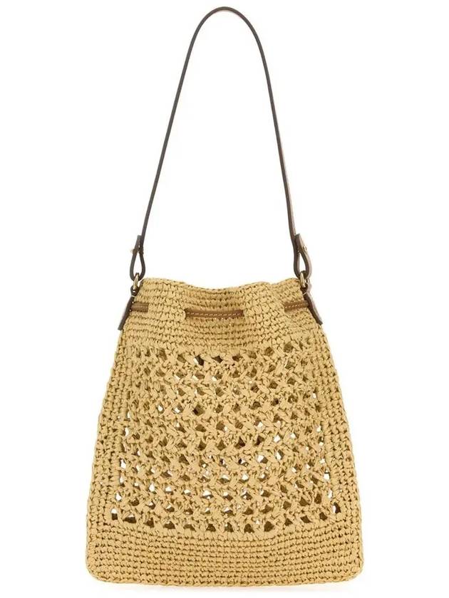 Woven Fabric Mini Bucket Bag Beige - MIU MIU - BALAAN 4