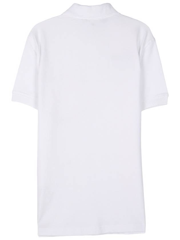 Logo Tape Cotton Polo Shirt White - MOSCHINO - BALAAN 8