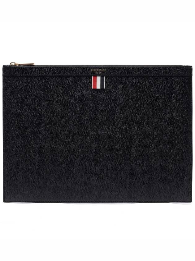 Medium Document Holder Clutch Bag Black - THOM BROWNE - BALAAN 2