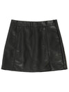 Vegan leather cut out miniskirt black - LESEIZIEME - BALAAN 2