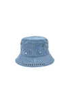 Feng Chen Wang Logo Piercing Denim Bucket Hat FUS15AC27 BLUE - FENG CHEN WANG - BALAAN 2