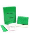 667141 Green Paraket Lambskin Intrecciato Business Card Holder - BOTTEGA VENETA - BALAAN 2