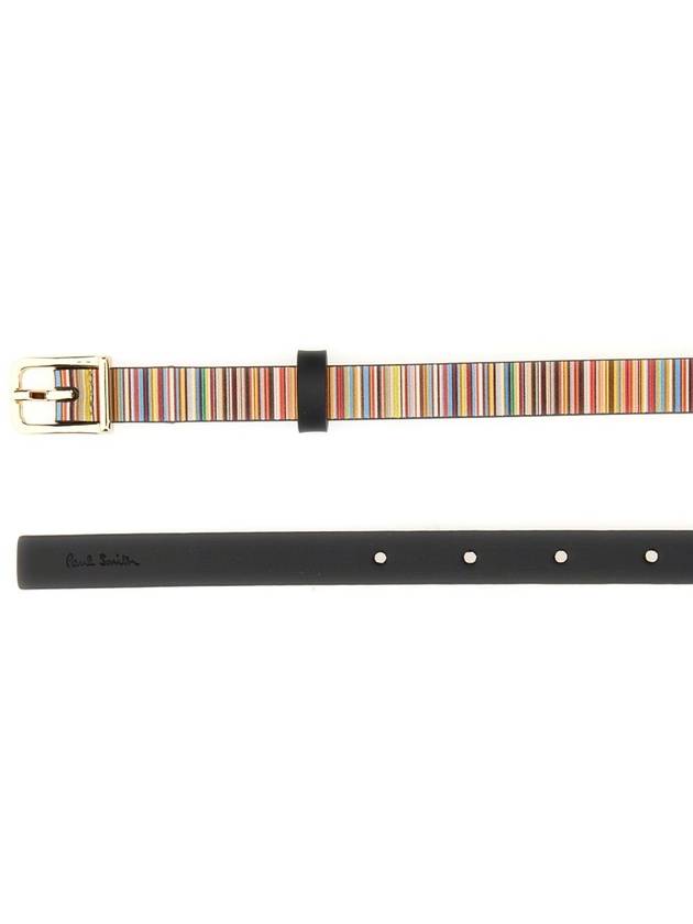 Striped Leather Belt W1A7614LSKSIG - PAUL SMITH - BALAAN 4