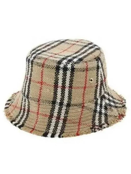 Check Bouclay Bucket Hat Beige - BURBERRY - BALAAN 2