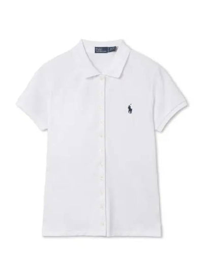 W short sleeve polo mesh shirt white - POLO RALPH LAUREN - BALAAN 2