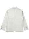 Men's Linen 3 Button Jacket Light Gray SWDQPLK02LE - SOLEW - BALAAN 2