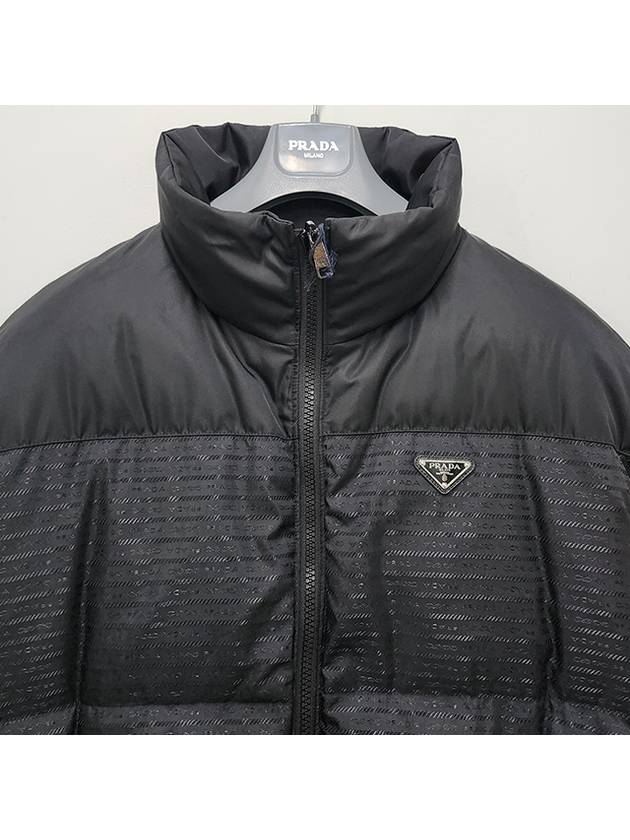 Medium-Length Re-Nylon Reversible Down Padded Jacket Black - PRADA - BALAAN 8