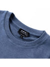 Men's Neon VPC Logo Long Sleeve Sweatshirt Blue - A.P.C. - BALAAN 5