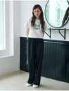 MET linen wide banding pants black - METAPHER - BALAAN 3