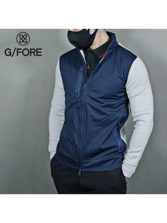 Men's Hybrid Golf Zip-Up Jacket Dark Blue - G/FORE - BALAAN 2