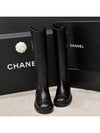 Logo Calfskin Long Boots Black - CHANEL - BALAAN 4