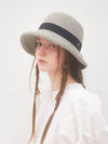 Toile Straw Bucket Hat Ice Grey - BROWN HAT - BALAAN 2